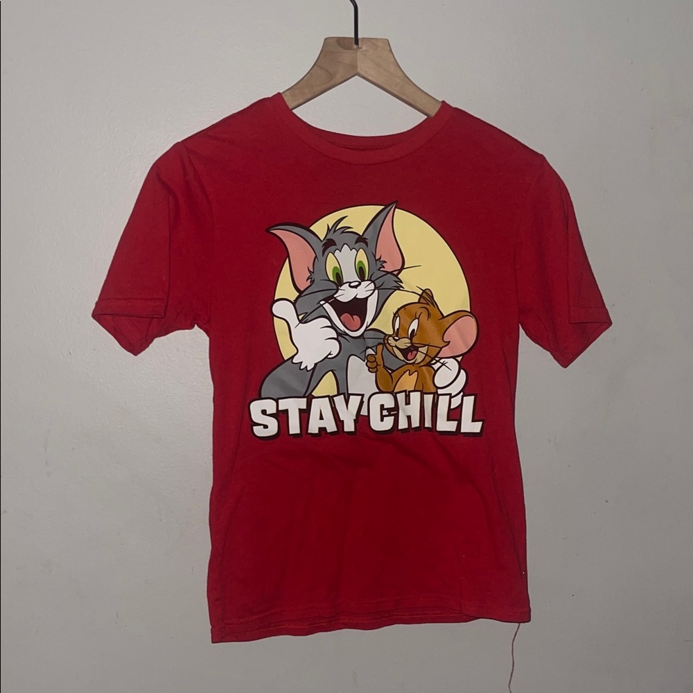 Tom and Jerry Red Kids sz 10/12 T-Shirt